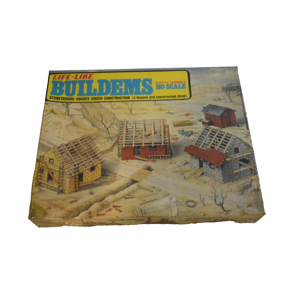 Life-Like Stoneybrook Houses Construction Shed HO Scale Plastic Easy to Assemble